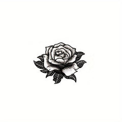Flame Rose Fruit Juice Herbal Tattoo Sticker Waterproof