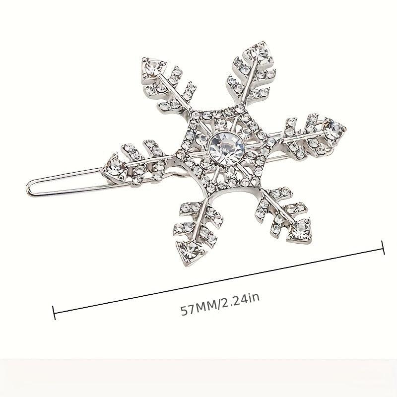Rhinestone Snowflake Hairpin Hollow Hair Accessories