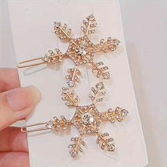 Rhinestone Snowflake Hairpin Hollow Hair Accessories