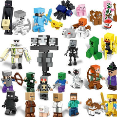3D Game Minifigures Assembly Building Blocks Mini Action Dolls Educational Toys
