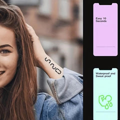 Wolf & Clock Tattoo Sticker Waterproof Temporary Arm Stickers