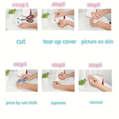 Wolf & Clock Tattoo Sticker Waterproof Temporary Arm Stickers