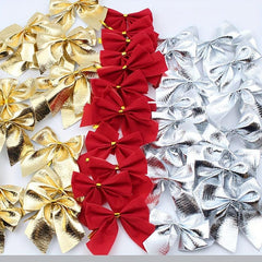 10pcs Christmas Red Bow Tree Decoration Pendant DIY Holiday