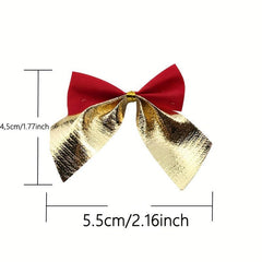 10pcs Christmas Red Bow Tree Decoration Pendant DIY Holiday