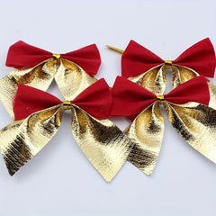 10pcs Christmas Red Bow Tree Decoration Pendant DIY Holiday