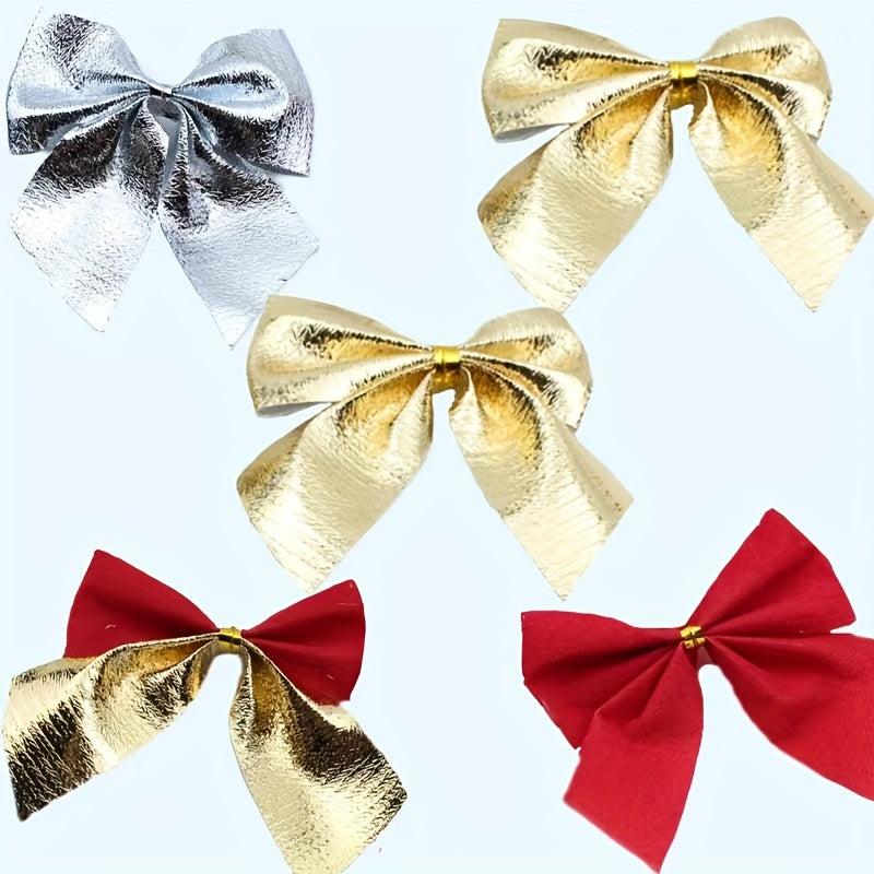 10pcs Christmas Red Bow Tree Decoration Pendant DIY Holiday