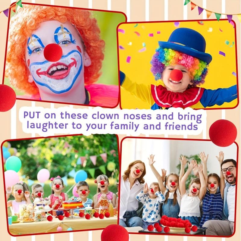 Red Clown Noses Halloween Cosplay Costume Props Party Decor Photography Props