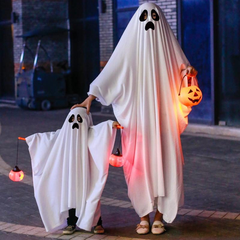 Ghost Cloak Robe Halloween Party Costume Makeup Children Adult