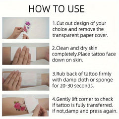 Spider Pattern Temporary Tattoo Waterproof Long lasting Tattoo