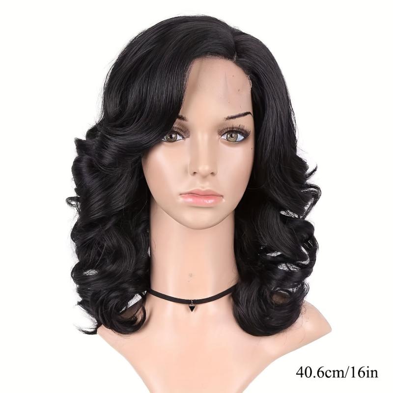 Short Curly Shaggy Wig Rose Mesh Synthetic Heat Resistant Fiber Wig