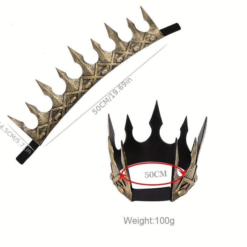 Medieval Knight Prince Crown Halloween Stage Dress Up Props