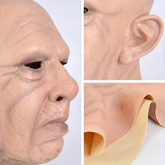 Old Man Mask Funny Tricky Latex Costume Props Dress Up Accessories
