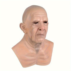 Old Man Mask Funny Tricky Latex Costume Props Dress Up Accessories