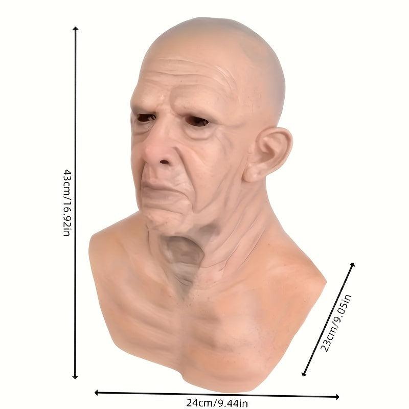 Old Man Mask Funny Tricky Latex Costume Props Dress Up Accessories