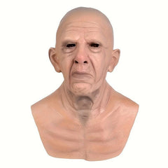 Old Man Mask Funny Tricky Latex Costume Props Dress Up Accessories