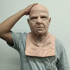 Old Man Mask Funny Tricky Latex Costume Props Dress Up Accessories