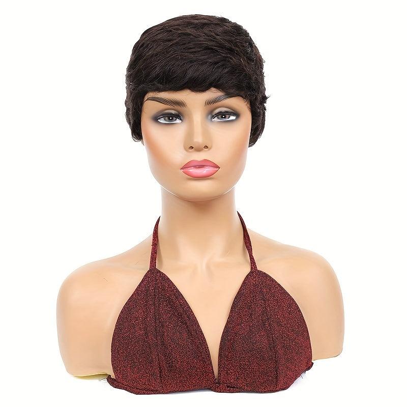 Layered Short Curly Wig 2 Colors for Party Halloween Role Playing Costume