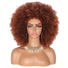 Short Fluffy African Wig Heat Resistant Synthetic Unisex Anime Fancy Funny Wig