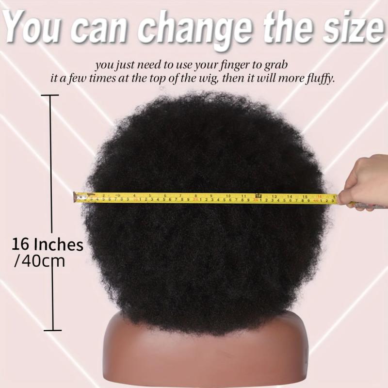 Short Fluffy African Wig Heat Resistant Synthetic Unisex Anime Fancy Funny Wig