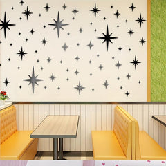 3D Acrylic Mirror Wall Sticker Decal for Home Decor, Star Design, Removable