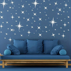 3D Acrylic Mirror Wall Sticker Decal for Home Decor, Star Design, Removable