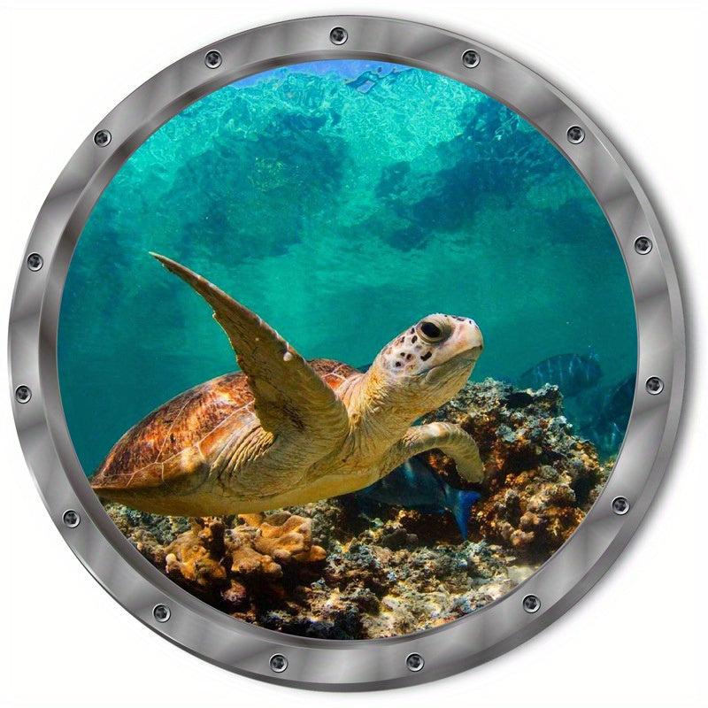 3D Sea Turtle Wall Decal for Bathroom Bedroom and More