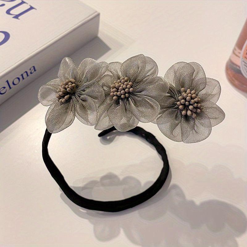 Flower Hair Accessory Fluffy Hair Ring Tie