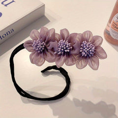 Flower Hair Accessory Fluffy Hair Ring Tie
