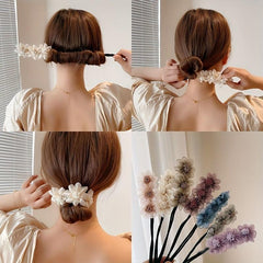 Flower Hair Accessory Fluffy Hair Ring Tie