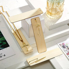 36pcs Wooden Blank Bookmarks DIY Unfinished Wooden Craft Rectangular Ornament