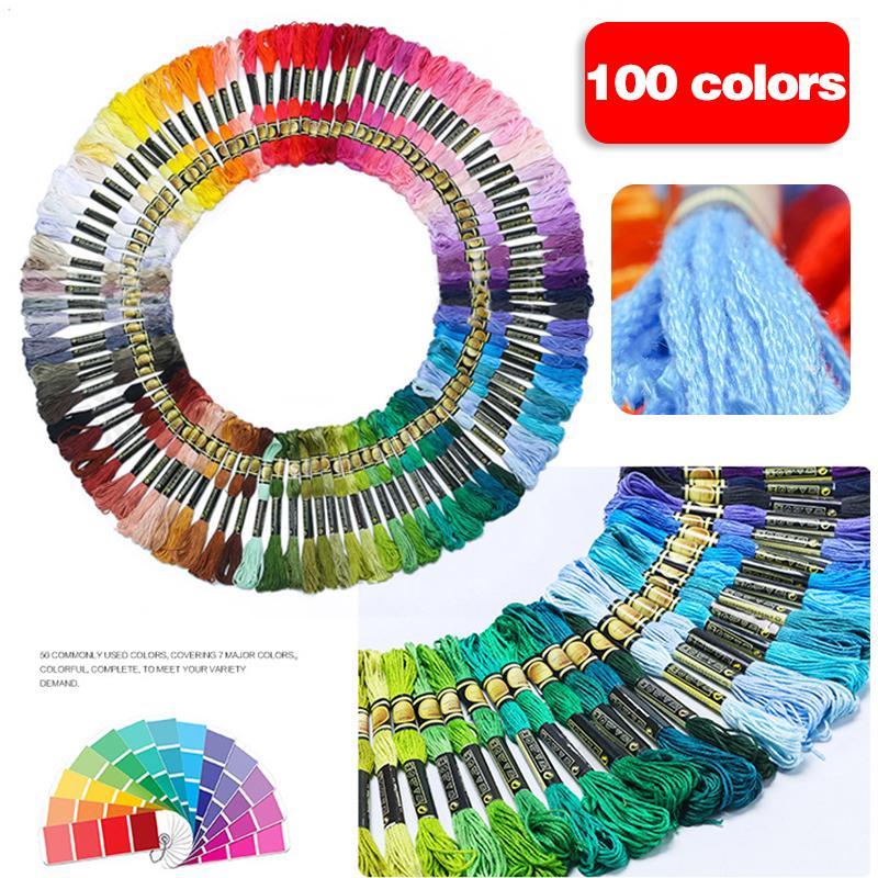 Colorful Cross Stitch Thread Kit for Kids and Adults