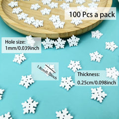 18mm Wood Snowflake Buttons DIY Crafts Wooden Sewing Accessories