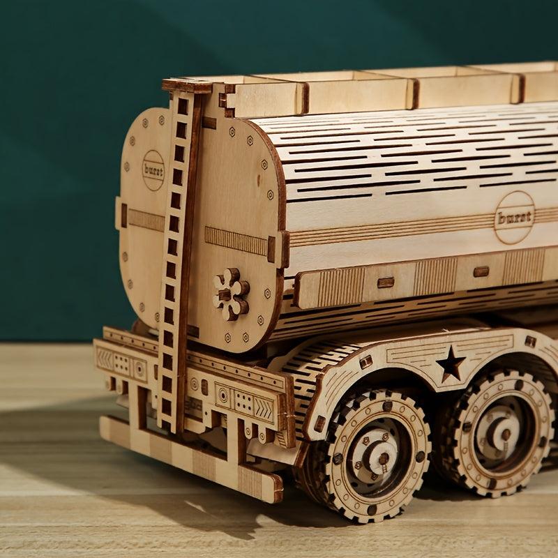 Tanker Truck 3D Wooden Jigsaw Puzzle Toy Gift For Adults