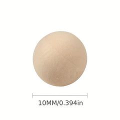 20pcs 10MM Unpunched Wooden Beads Natural DIY Toy Wooden Accessories