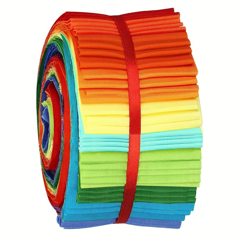 40pcs 6 48 49 Solids Fabric Patchwork Roll Quilting Roll Fabric