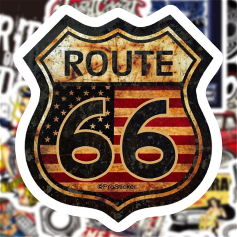 50pcs Vintage Car Helmet DIY Sticker Scrapbook Skateboard Guitar Bicycle Sticker