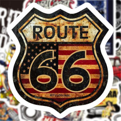 50pcs Vintage Car Helmet DIY Sticker Scrapbook Skateboard Guitar Bicycle Sticker