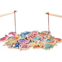 Montessori Wooden Magnetic Fishing Toys - Halloween Edition