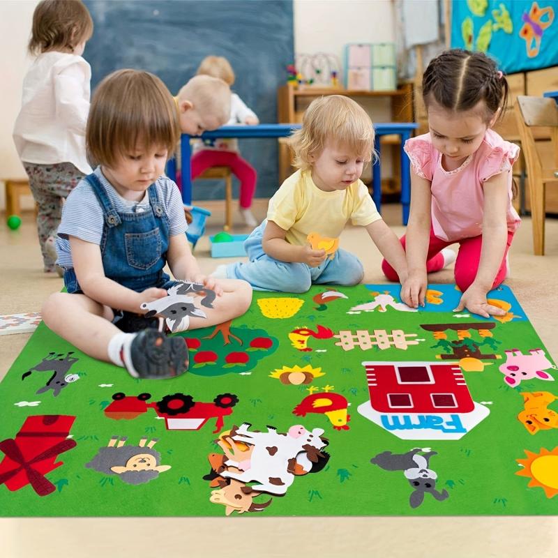 Farm Animals Felt Story Board Set - Preschool Farmhouse Theme