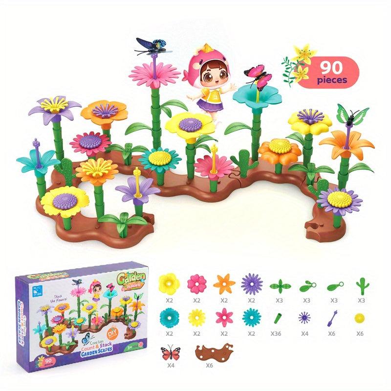 DIY Garden Building Blocks Set Girls Toy