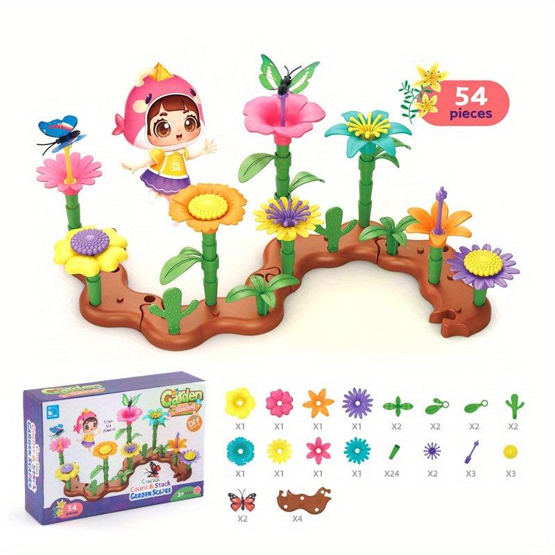 DIY Garden Building Blocks Set Girls Toy
