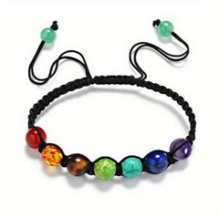 7 Chakra Beads Bracelet Natural Stone Rope Yoga Reiki Healing Balance