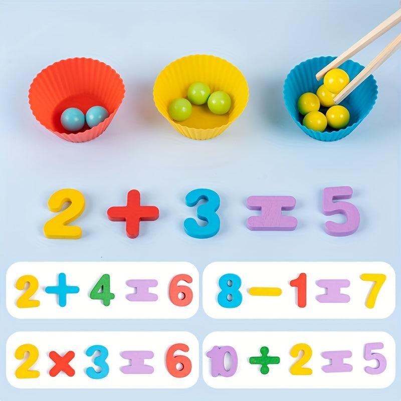 Montessori Kids Arithmetic Toys Number Cognitive Intelligence Development