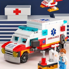 122 Pcs City Fire Truck Combat Building Blocks Set Educational Toys