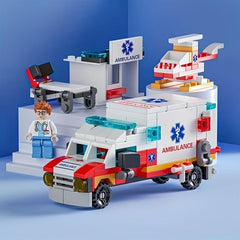 122 Pcs City Fire Truck Combat Building Blocks Set Educational Toys