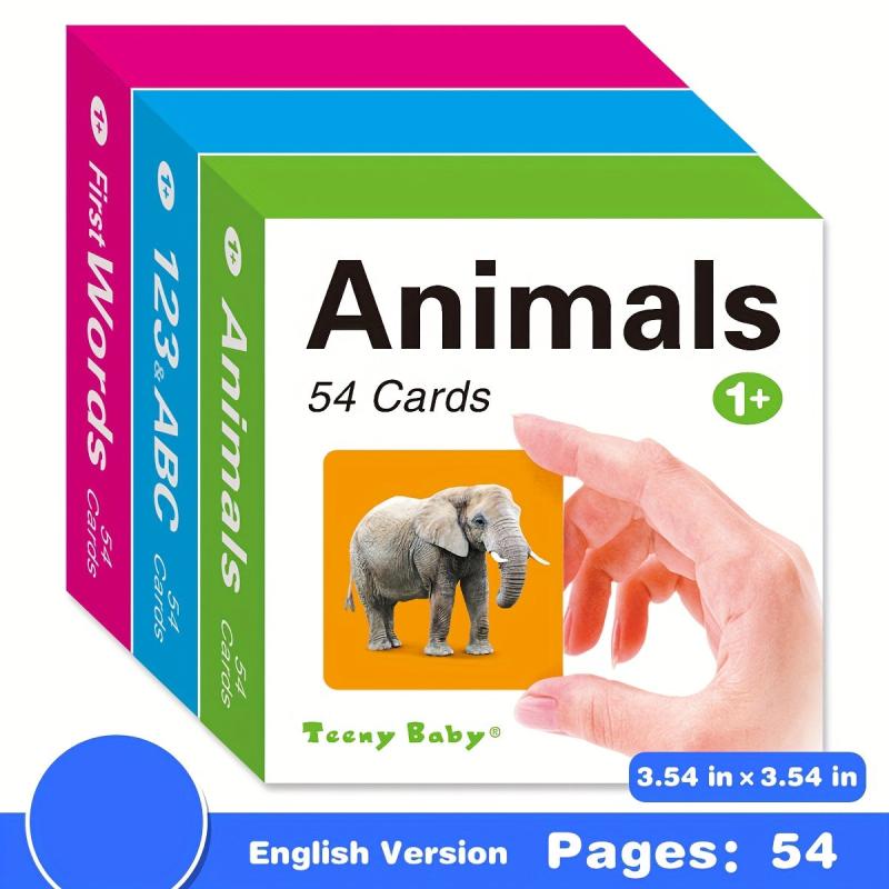 54 Card Pocket Flash Cards for Kids' Educational Learning Fun