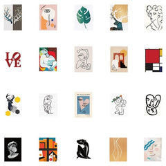 65pcs Vintage Pop Stickers Waterproof High Value for Accounting