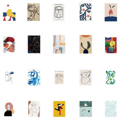 65pcs Vintage Pop Stickers Waterproof High Value for Accounting