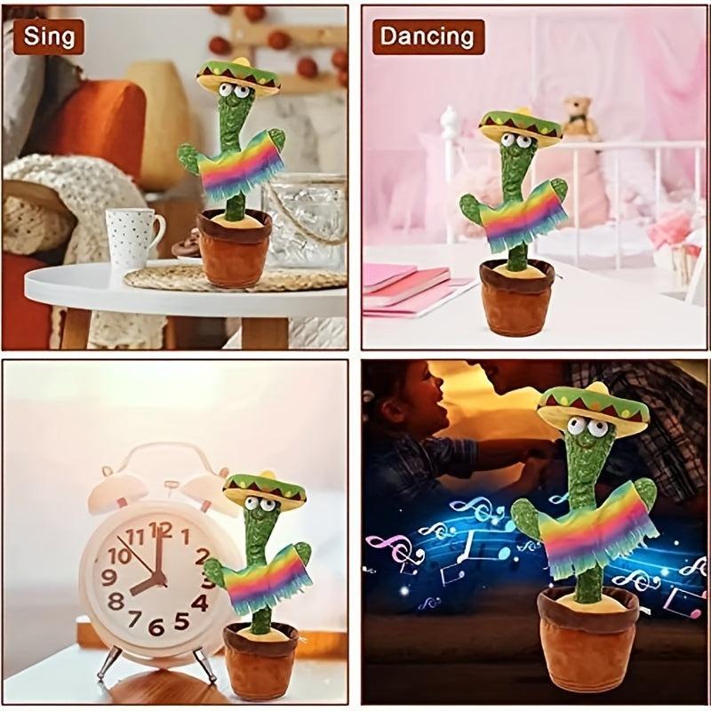 Interactive Talking Cactus Toy Wriggle Sing & Repeat Your Voice