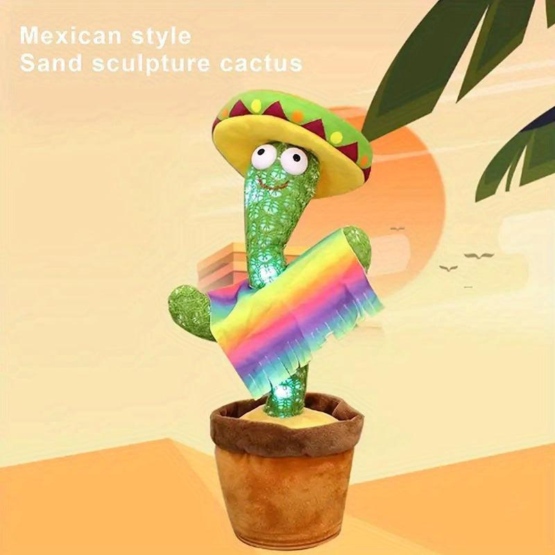 Interactive Talking Cactus Toy Wriggle Sing & Repeat Your Voice